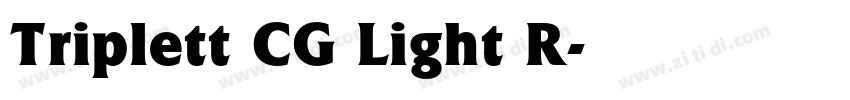 Triplett CG Light R字体转换